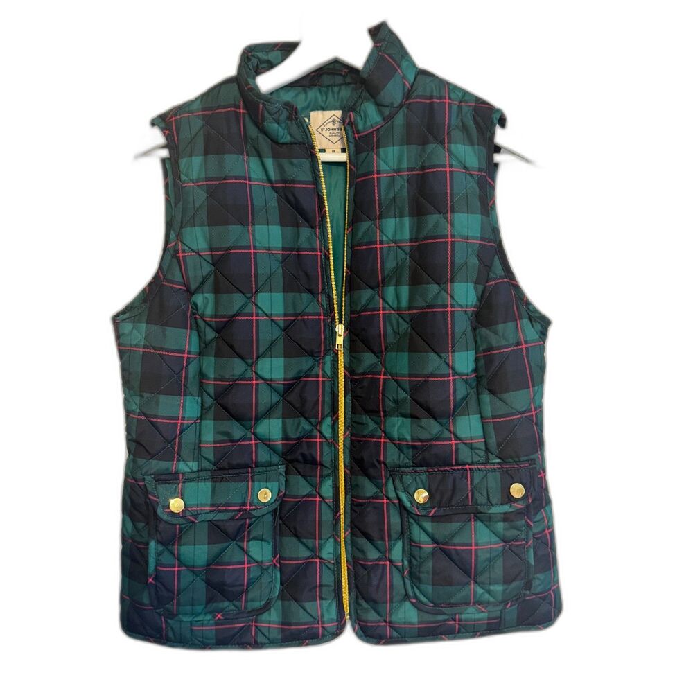 Plaid Outerwear‎ Puffer Vest